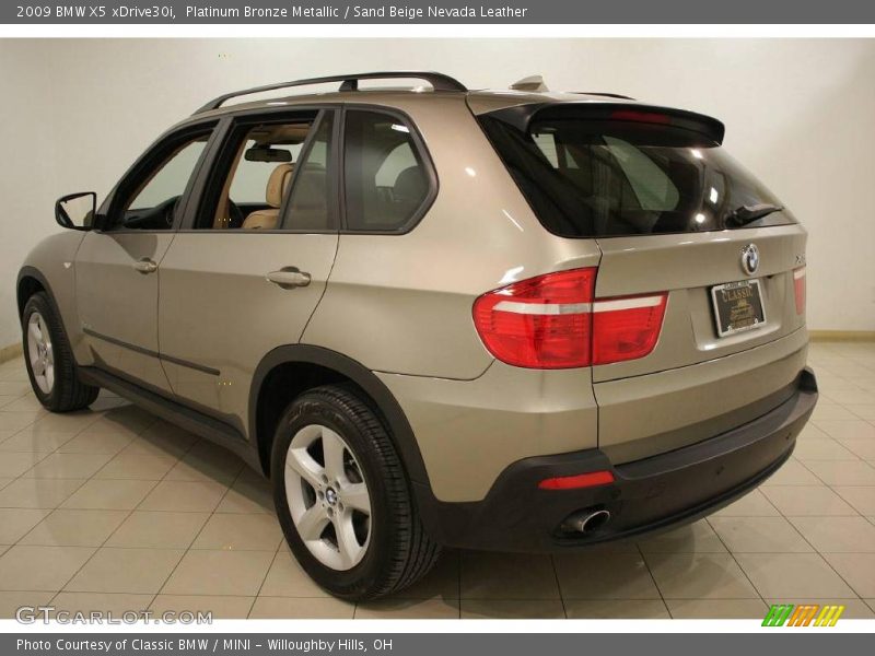 Platinum Bronze Metallic / Sand Beige Nevada Leather 2009 BMW X5 xDrive30i
