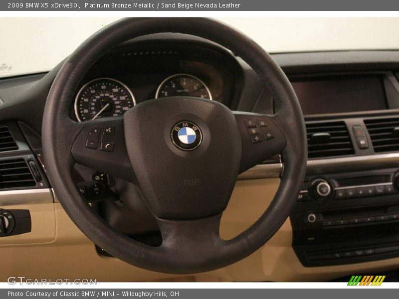 Platinum Bronze Metallic / Sand Beige Nevada Leather 2009 BMW X5 xDrive30i