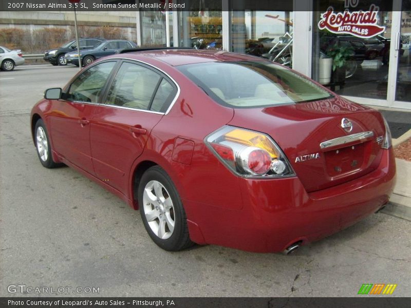 Sonoma Sunset Metallic / Blond 2007 Nissan Altima 3.5 SL