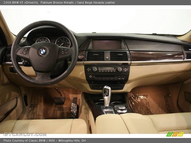 Platinum Bronze Metallic / Sand Beige Nevada Leather 2009 BMW X5 xDrive30i