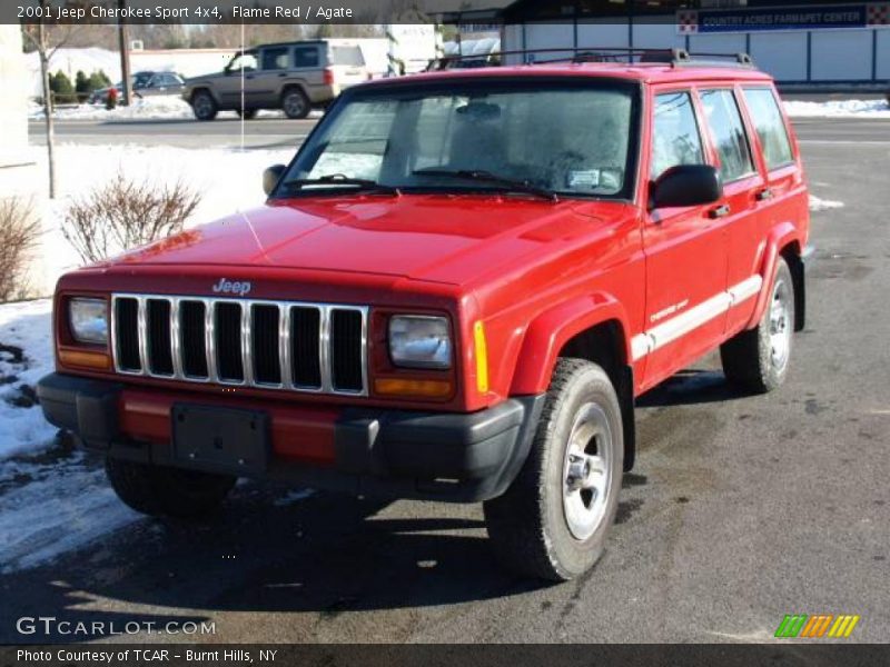 Flame Red / Agate 2001 Jeep Cherokee Sport 4x4