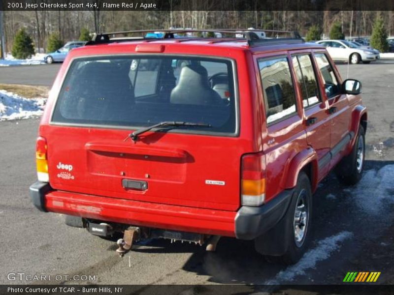 Flame Red / Agate 2001 Jeep Cherokee Sport 4x4