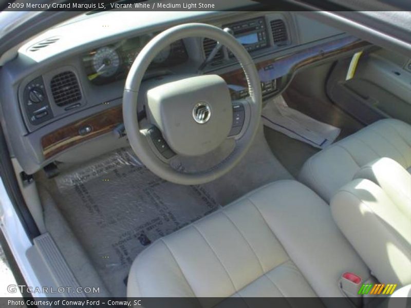 Vibrant White / Medium Light Stone 2009 Mercury Grand Marquis LS