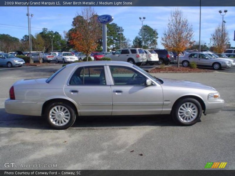 Silver Birch Metallic / Medium Light Stone 2009 Mercury Grand Marquis LS