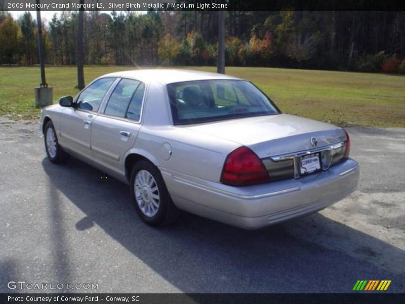 Silver Birch Metallic / Medium Light Stone 2009 Mercury Grand Marquis LS