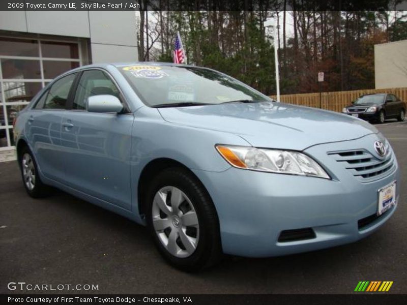 Sky Blue Pearl / Ash 2009 Toyota Camry LE