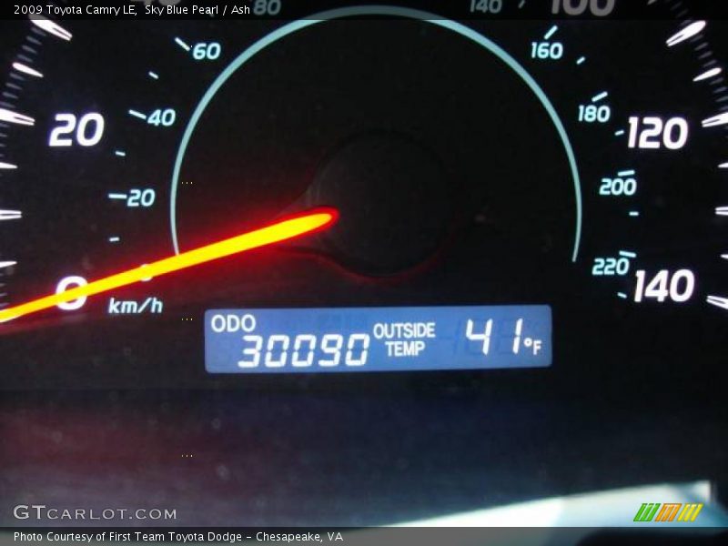 Sky Blue Pearl / Ash 2009 Toyota Camry LE