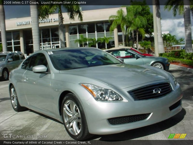 Liquid Platinum Silver / Graphite 2008 Infiniti G 37 Coupe