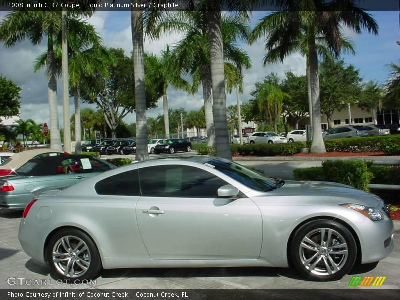 Liquid Platinum Silver / Graphite 2008 Infiniti G 37 Coupe