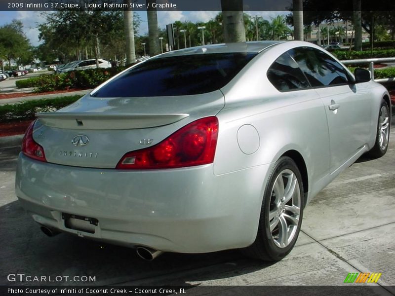 Liquid Platinum Silver / Graphite 2008 Infiniti G 37 Coupe