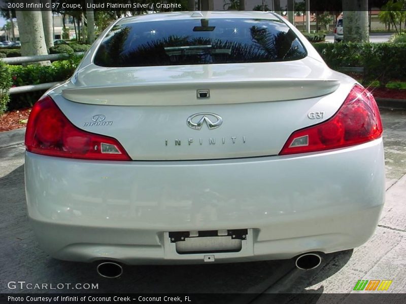 Liquid Platinum Silver / Graphite 2008 Infiniti G 37 Coupe