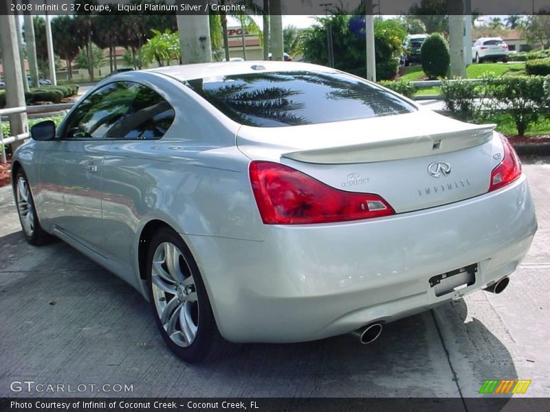 Liquid Platinum Silver / Graphite 2008 Infiniti G 37 Coupe