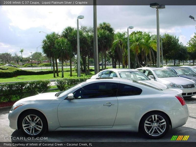 Liquid Platinum Silver / Graphite 2008 Infiniti G 37 Coupe