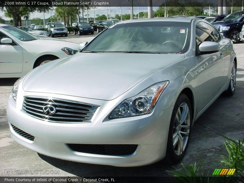 Liquid Platinum Silver / Graphite 2008 Infiniti G 37 Coupe