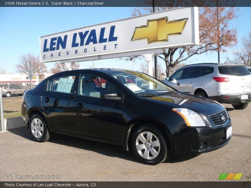 Super Black / Charcoal/Steel 2008 Nissan Sentra 2.0