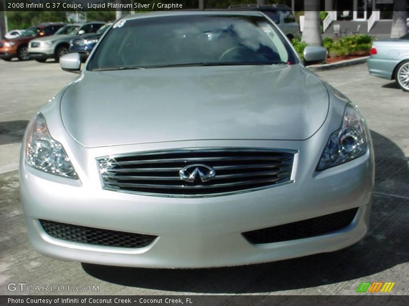 Liquid Platinum Silver / Graphite 2008 Infiniti G 37 Coupe
