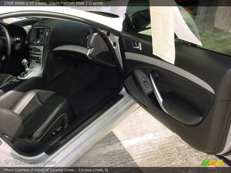 Liquid Platinum Silver / Graphite 2008 Infiniti G 37 Coupe