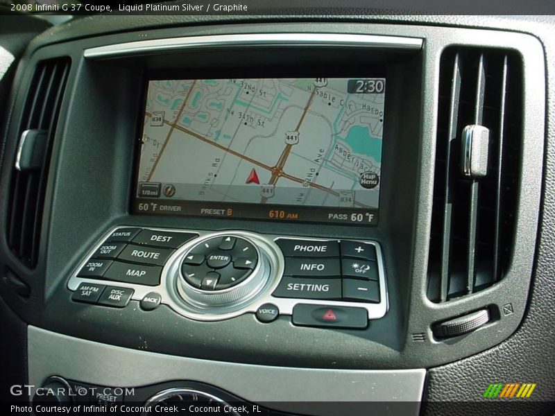 Liquid Platinum Silver / Graphite 2008 Infiniti G 37 Coupe