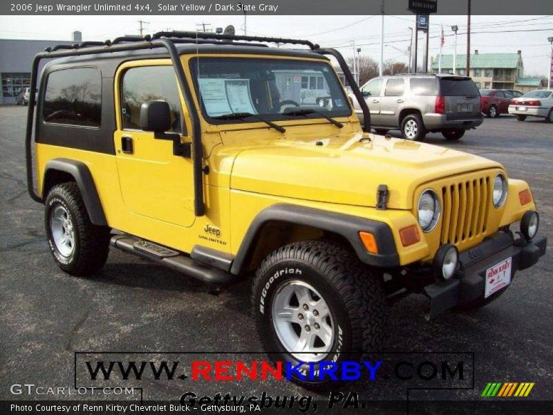 Solar Yellow / Dark Slate Gray 2006 Jeep Wrangler Unlimited 4x4