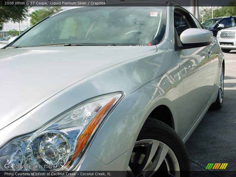 Liquid Platinum Silver / Graphite 2008 Infiniti G 37 Coupe