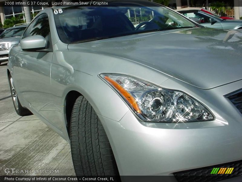 Liquid Platinum Silver / Graphite 2008 Infiniti G 37 Coupe