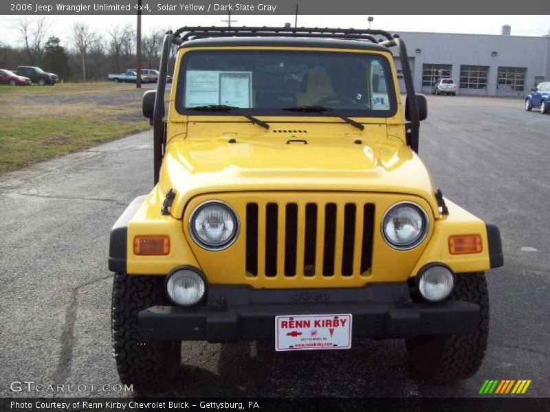 Solar Yellow / Dark Slate Gray 2006 Jeep Wrangler Unlimited 4x4