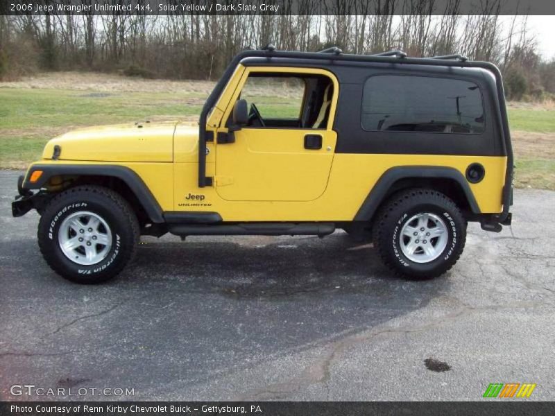Solar Yellow / Dark Slate Gray 2006 Jeep Wrangler Unlimited 4x4
