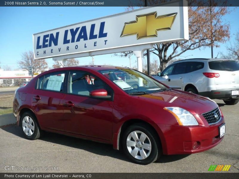 Sonoma Sunset / Charcoal/Steel 2008 Nissan Sentra 2.0