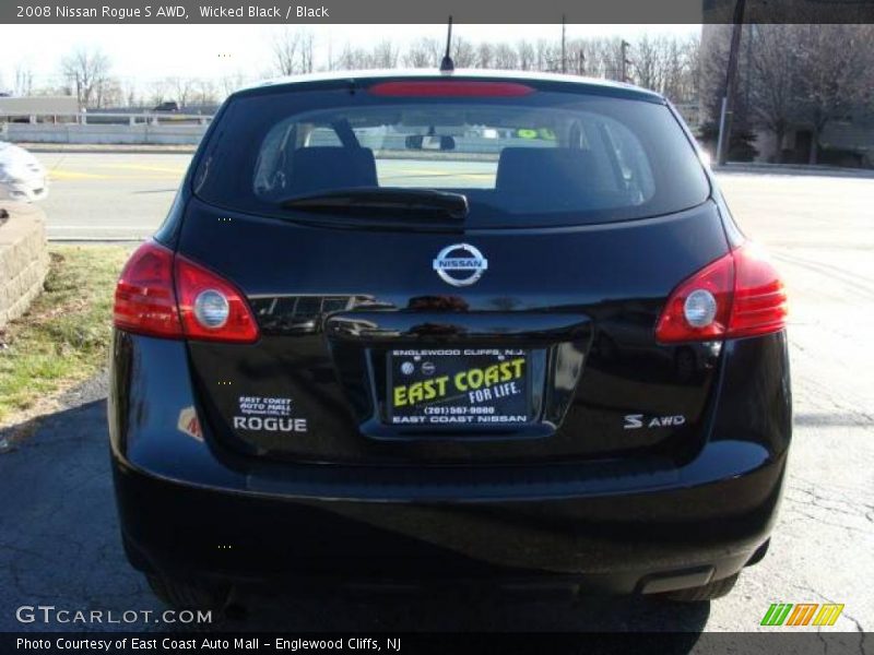 Wicked Black / Black 2008 Nissan Rogue S AWD