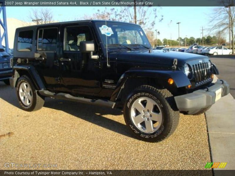 Black / Dark Slate Gray/Medium Slate Gray 2007 Jeep Wrangler Unlimited Sahara 4x4