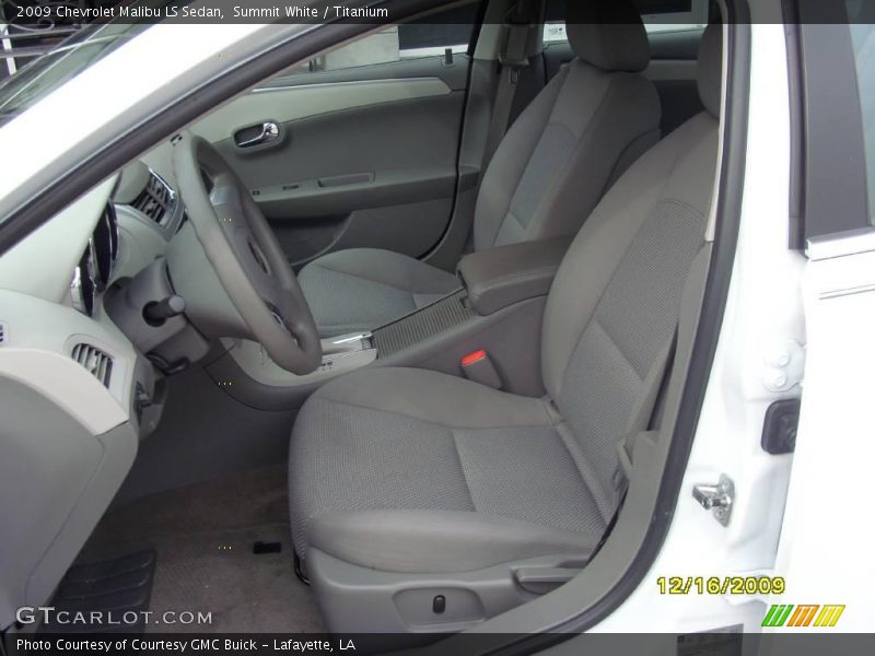 Summit White / Titanium 2009 Chevrolet Malibu LS Sedan