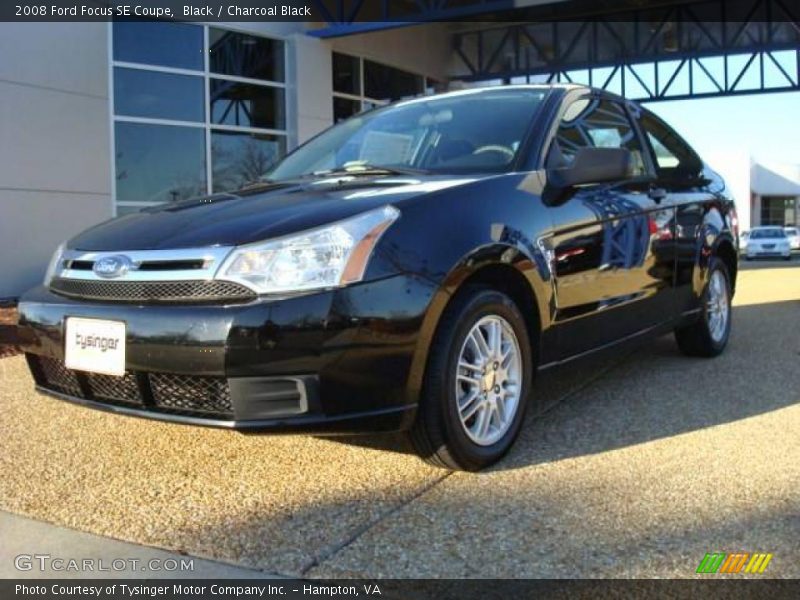 Black / Charcoal Black 2008 Ford Focus SE Coupe