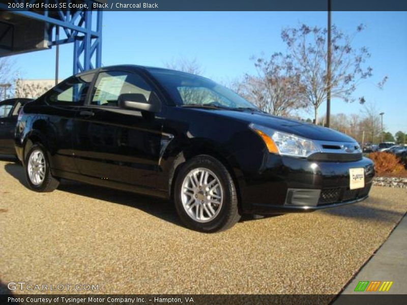 Black / Charcoal Black 2008 Ford Focus SE Coupe