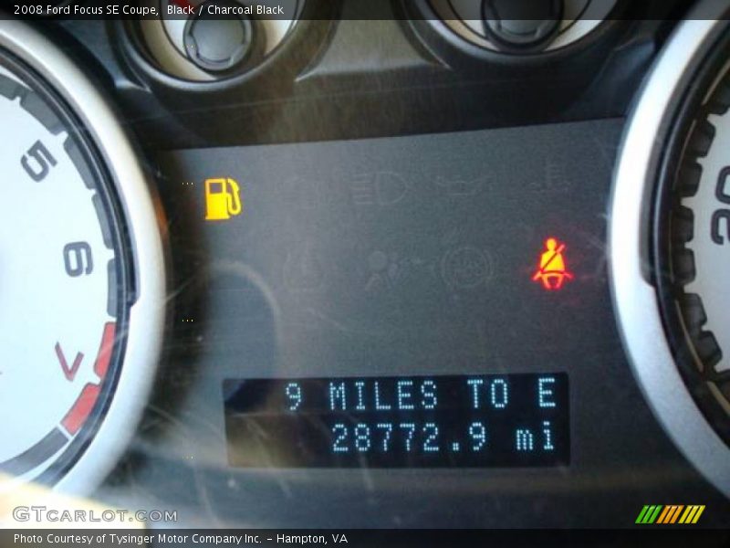 Black / Charcoal Black 2008 Ford Focus SE Coupe