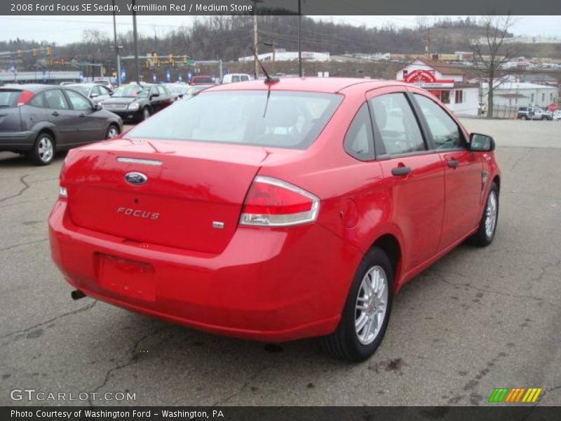 Vermillion Red / Medium Stone 2008 Ford Focus SE Sedan