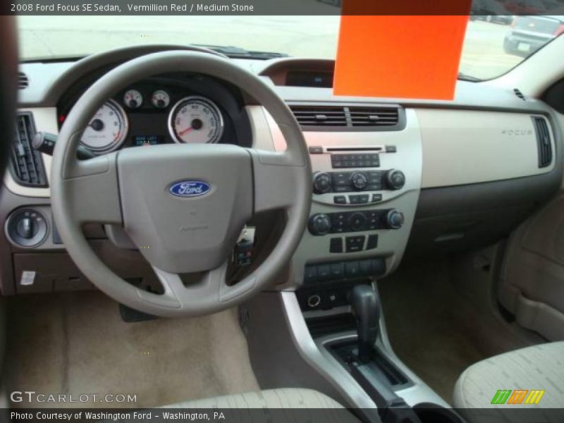 Vermillion Red / Medium Stone 2008 Ford Focus SE Sedan