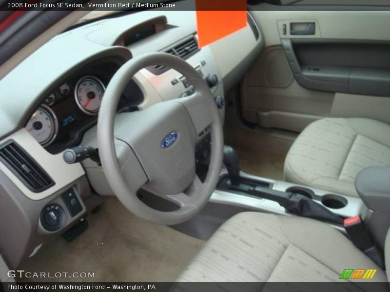 Vermillion Red / Medium Stone 2008 Ford Focus SE Sedan