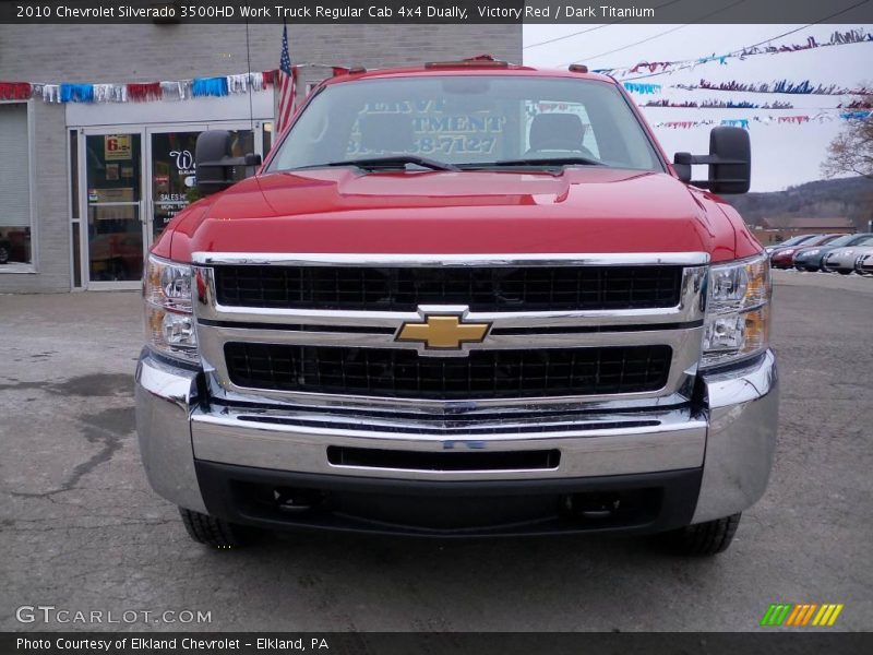 Victory Red / Dark Titanium 2010 Chevrolet Silverado 3500HD Work Truck Regular Cab 4x4 Dually