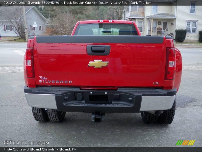 Victory Red / Dark Titanium 2010 Chevrolet Silverado 3500HD Work Truck Regular Cab 4x4 Dually