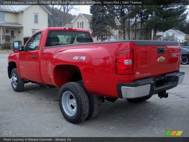 Victory Red / Dark Titanium 2010 Chevrolet Silverado 3500HD Work Truck Regular Cab 4x4 Dually