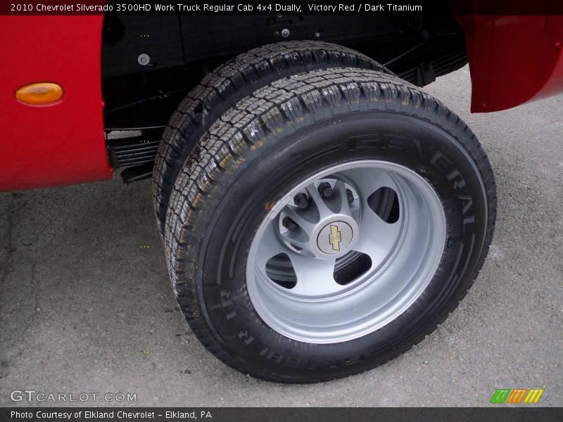 Victory Red / Dark Titanium 2010 Chevrolet Silverado 3500HD Work Truck Regular Cab 4x4 Dually