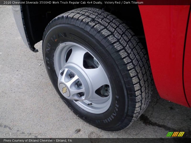 Victory Red / Dark Titanium 2010 Chevrolet Silverado 3500HD Work Truck Regular Cab 4x4 Dually