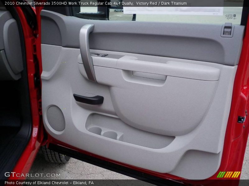Victory Red / Dark Titanium 2010 Chevrolet Silverado 3500HD Work Truck Regular Cab 4x4 Dually