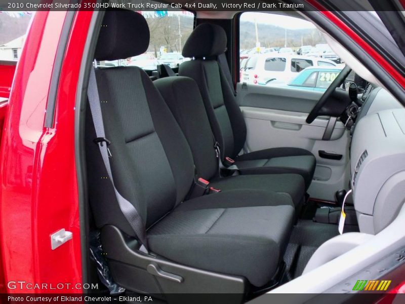Victory Red / Dark Titanium 2010 Chevrolet Silverado 3500HD Work Truck Regular Cab 4x4 Dually