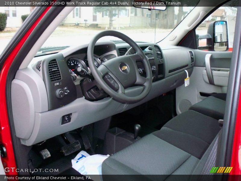 Victory Red / Dark Titanium 2010 Chevrolet Silverado 3500HD Work Truck Regular Cab 4x4 Dually