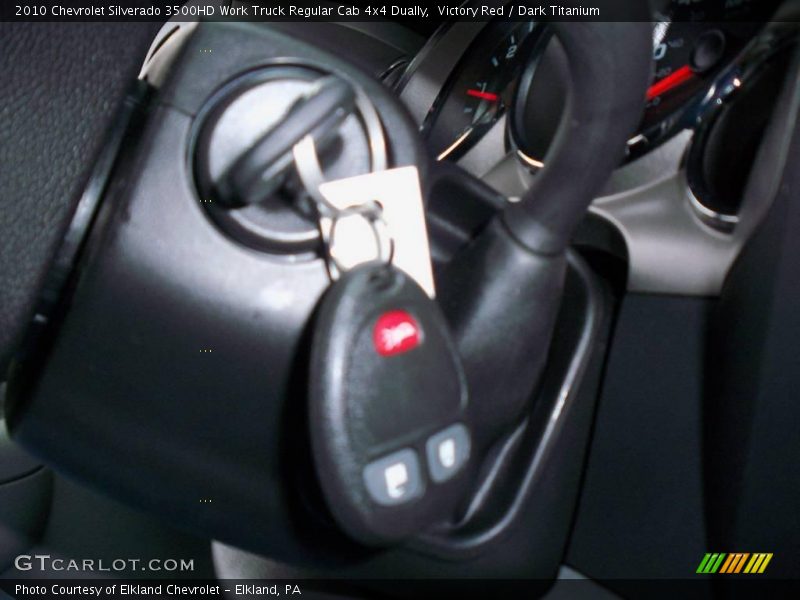 Victory Red / Dark Titanium 2010 Chevrolet Silverado 3500HD Work Truck Regular Cab 4x4 Dually