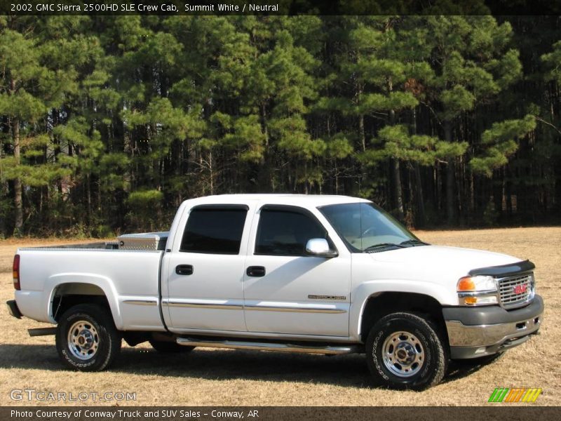 Summit White / Neutral 2002 GMC Sierra 2500HD SLE Crew Cab
