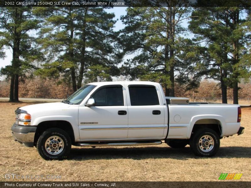 Summit White / Neutral 2002 GMC Sierra 2500HD SLE Crew Cab