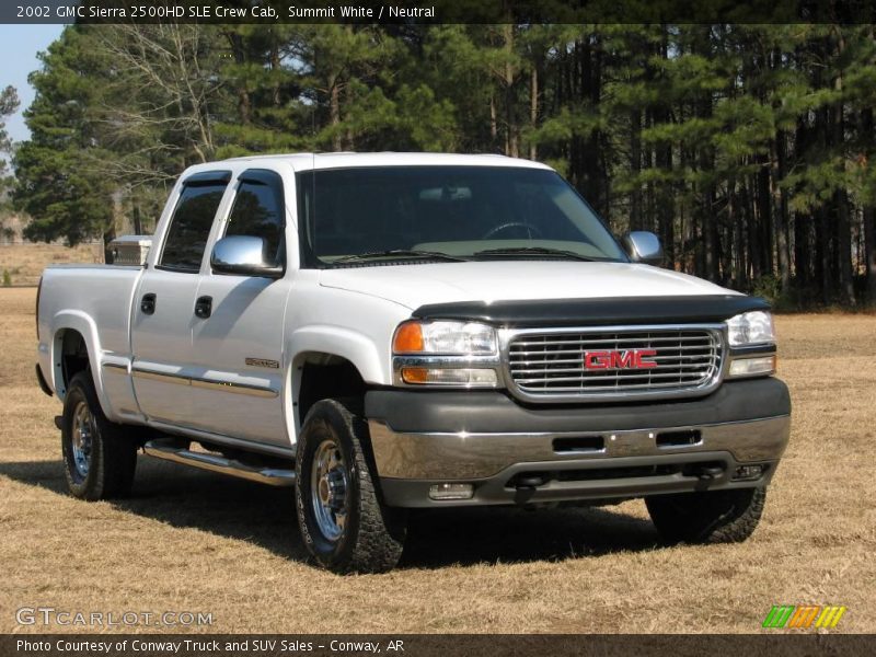 Summit White / Neutral 2002 GMC Sierra 2500HD SLE Crew Cab