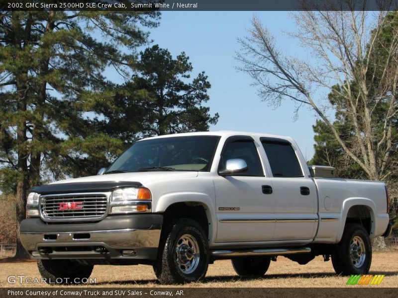 Summit White / Neutral 2002 GMC Sierra 2500HD SLE Crew Cab